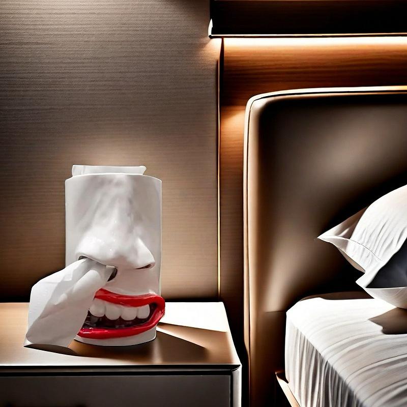 Funny Paper Tissue Boxes Decorations, Funny Nose Tissue Holder, Resin Handicrafts Desktop Ornaments