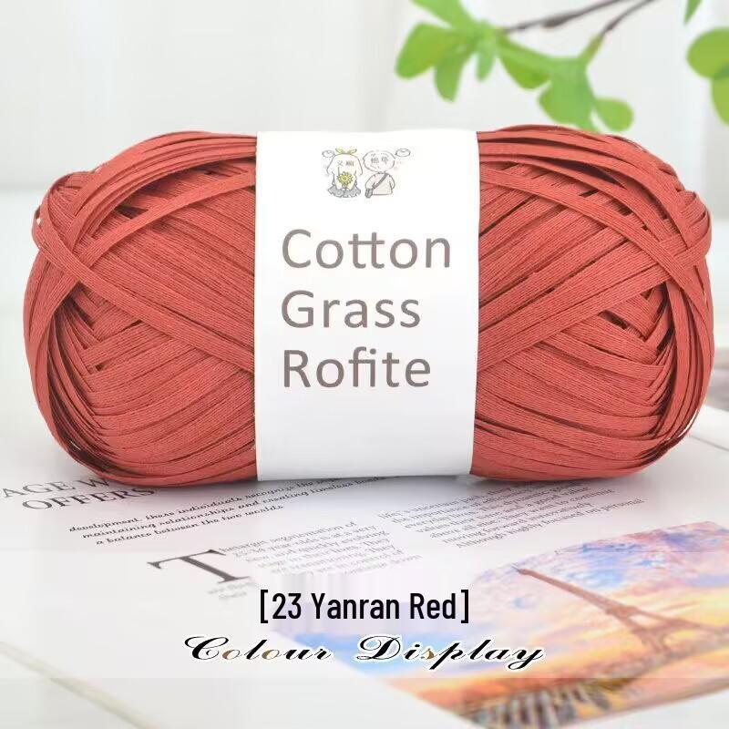 Handmade Cotton and Raffia DIY Yarn Pack for Weaving Bags & Hats