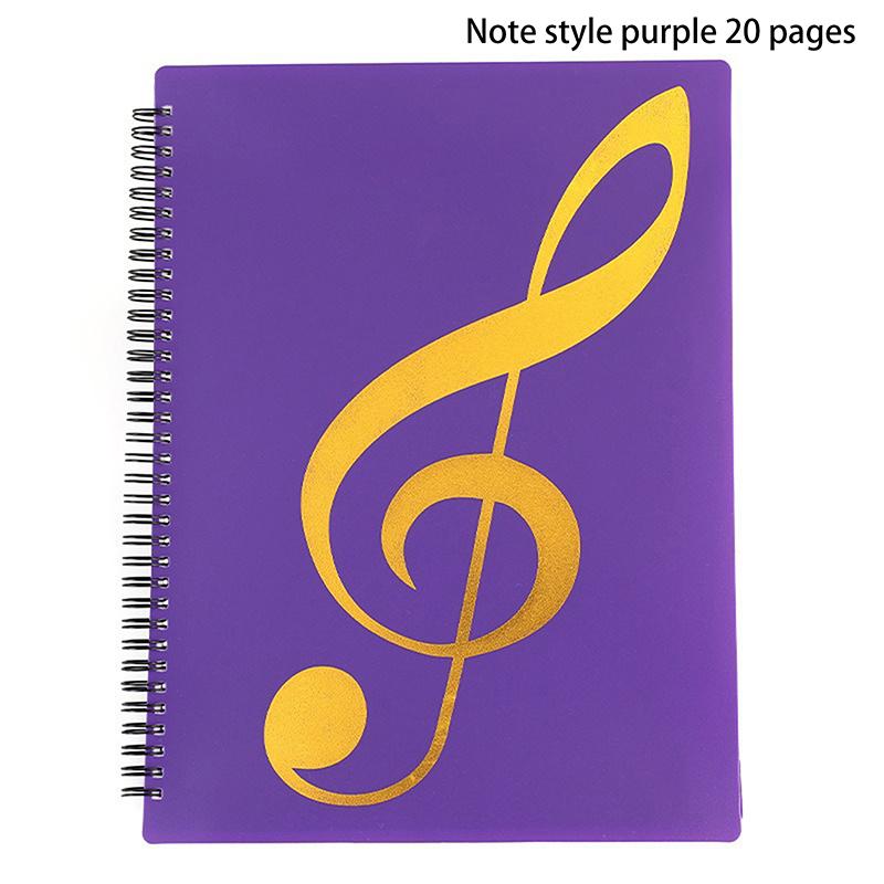 Flexible 20 Pages Piano Music Score Folder A4 Music Book Clip Sheet Note Folder Piano Paper Sheets Music Binder For Practice