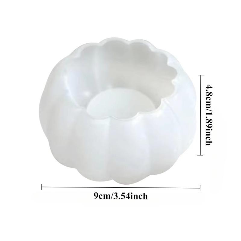 Pumpkin Candle Holder Silicone Mold 3D Pumpkin Candle Cup Cement Plaster Craft Pottery Casting mould Halloween Decoration Gift
