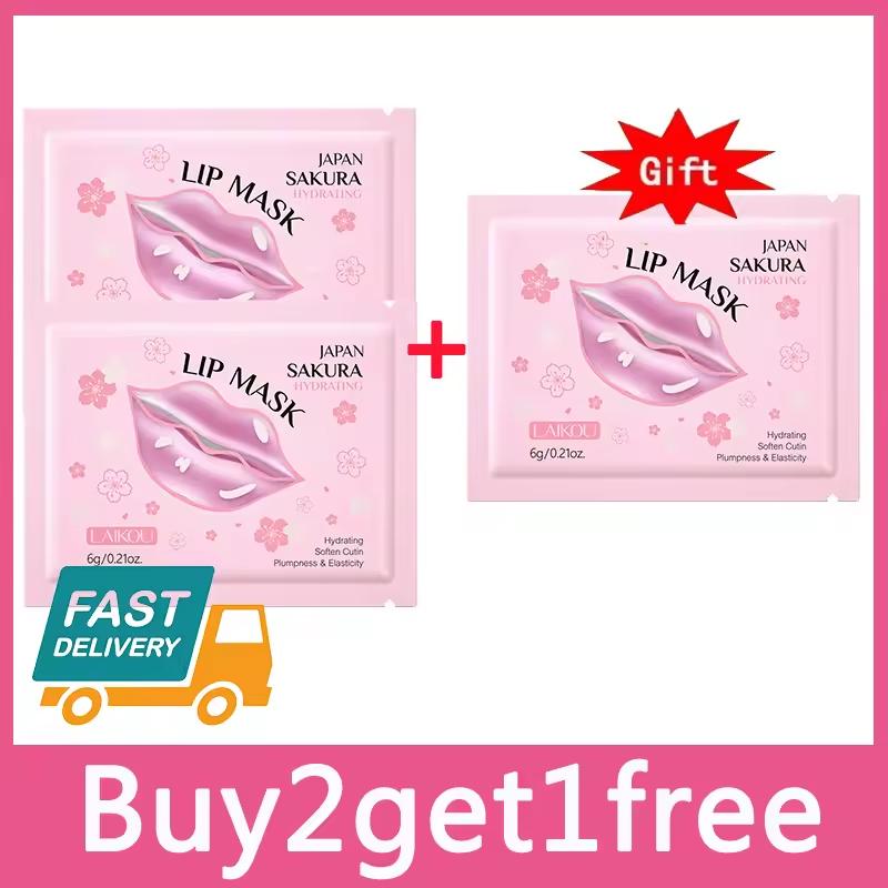 Sakura Hydrating Lip Mask Exfoliating Repairing Relieve Dryness Fades Fine Lines Moisturizing Nourishing Makeup Korean Cosmetic