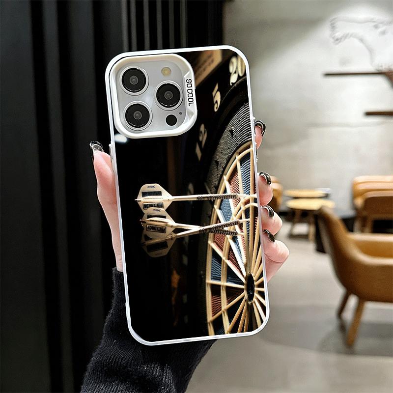 

Darts Aesthetics Wire Target Soft Phone Case for iPhone 15 16 17 Pro Max 17Air 16E 14 Plus 13 12 Mini Shockproof Cover Back Shel iPhone 17