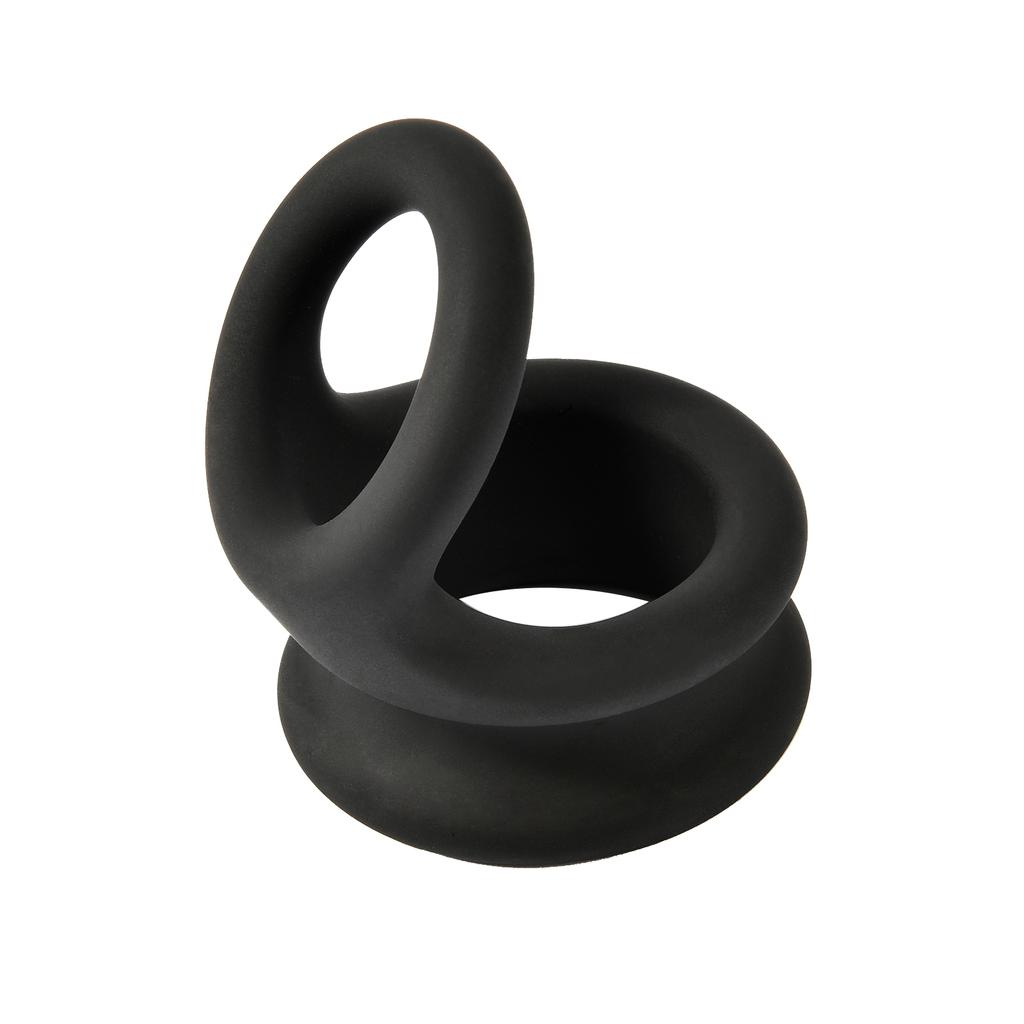 Small Medium Large Silicone Double Cock Ring Lock Delay Ejaculation Male Penis Ring Ball Stretcher Bondage Sex Toy Men