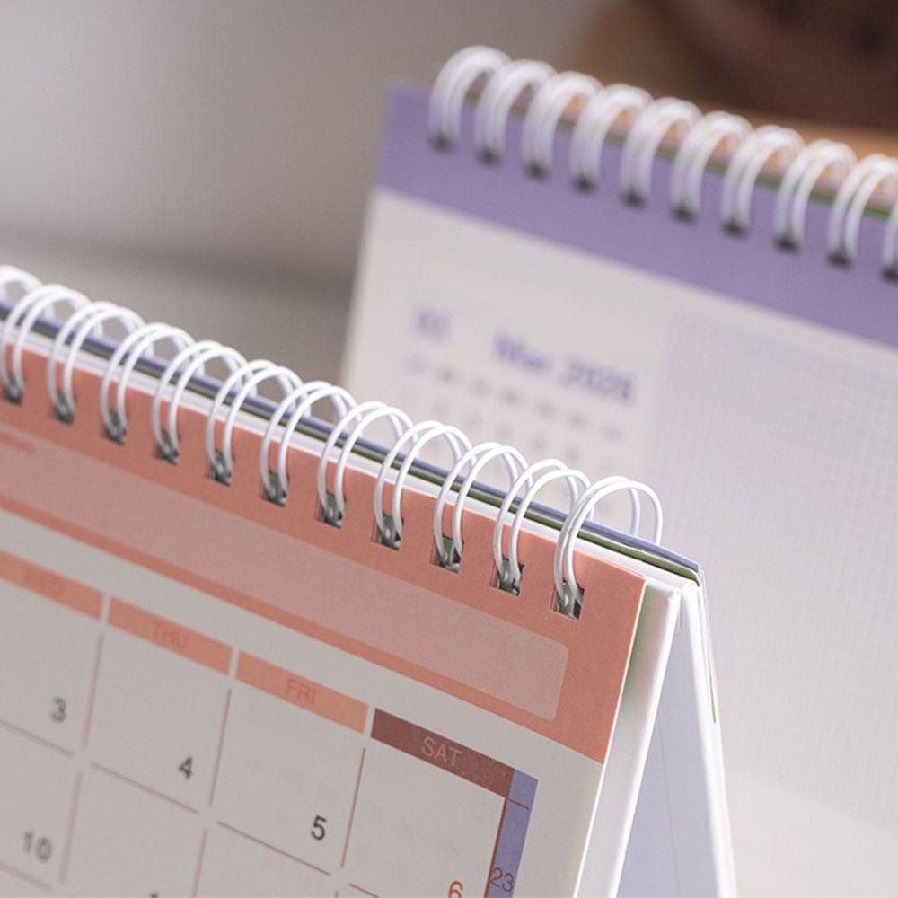 Gradient Color 2026 Desk Calendar Small Fresh Thickened Paper New Year Calendar To Do List Time Management
