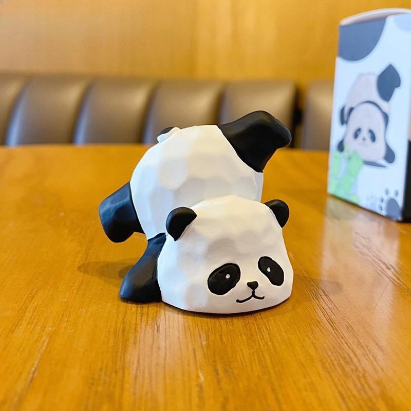 Roztomilá a Vynikající Pryskyřičná Figurka Stolní Dekorace pro Flu Panda Auto Ozdoby do Auta