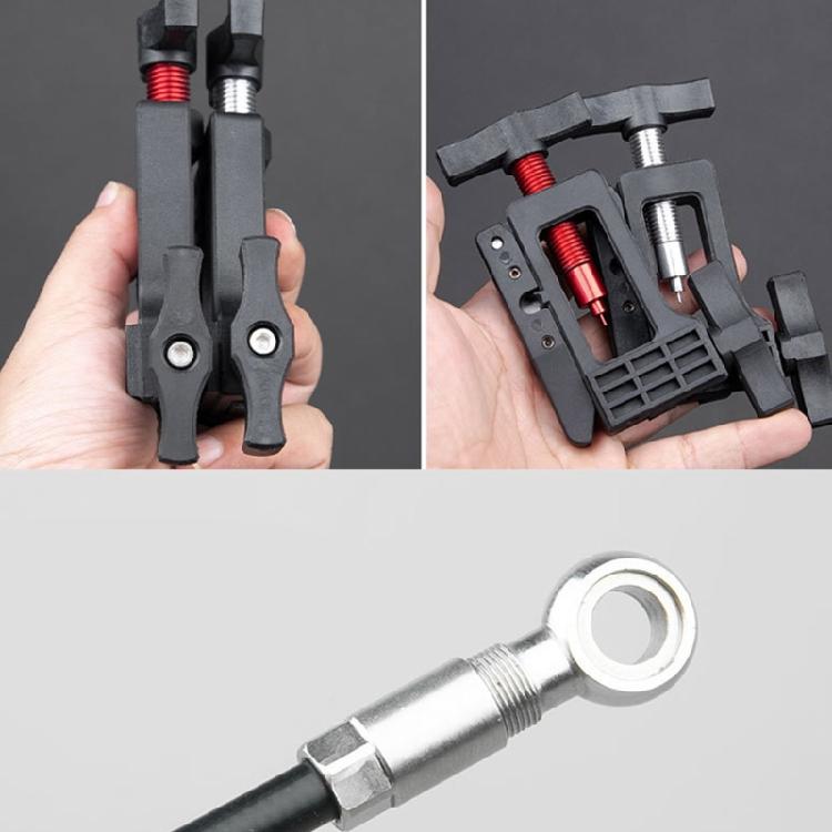 Mountain Bike Hydraulic Disc Brake Hose Inserting Tool Bikes Hydraulic Disc Brake Hose Cutter Needle Tool Enduring