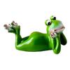 Yoga Resin Frog Sculpture Cute Climbing Frogs Figurines Craft Decorations Frog Ornaments for Home Garden Fence Balcony Patio