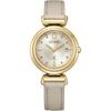 Citizen xC Eco-Drive Analog Watch Women's Simple Business Design Radio-Controlled Waterproof Lightweight Beige Gold