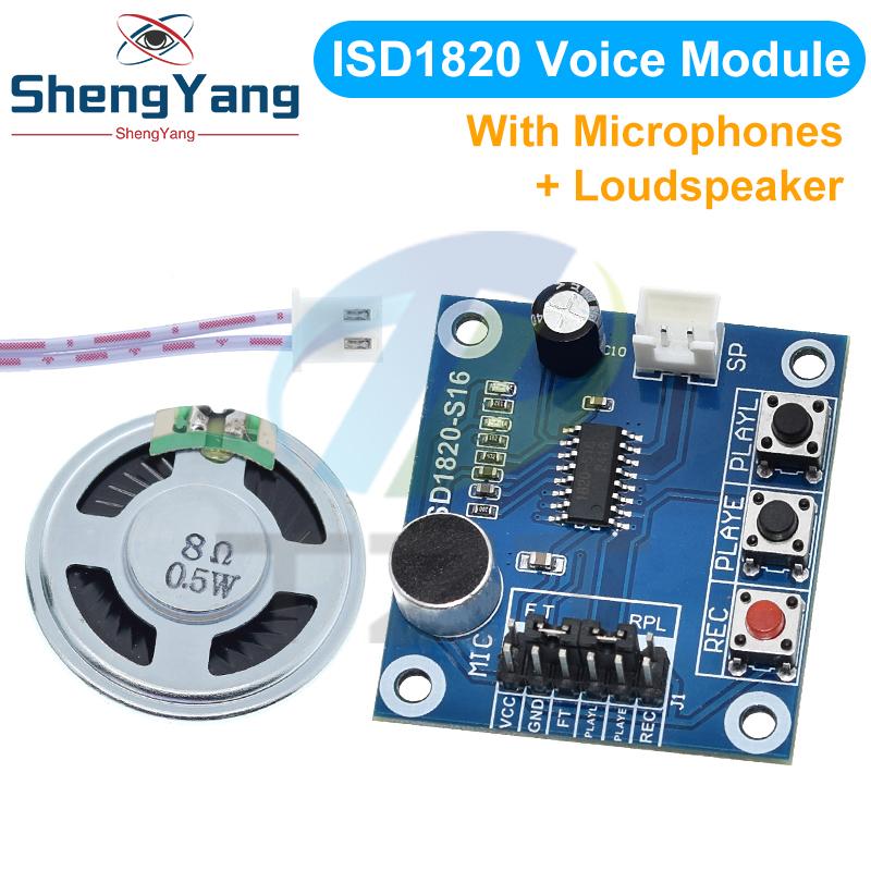 ISD1820 recording module TZT voice module the voice board telediphone module board with Microphones + Loudspeaker