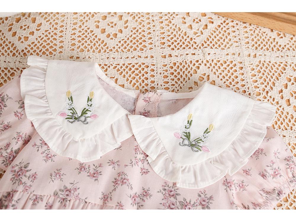 Floral Baby Girl Summer Romper - Sweet Short Sleeve Bodysuit