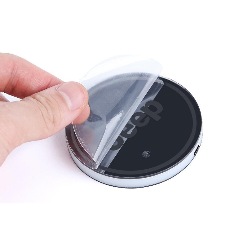 2PCS Luminous Water Coaster Water Cup Mat Non-Slip Mat For Jeep Renegade Wrangler JK Patriot Renegade Trail Hawk Commander JPB AJP1