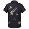 Traditional Chinese Style High Quality 2 IN 1 Tang Suit 2 Patterns Embroidery Dragon Hanfu Blouse Wu Tang Suit Men Kung Fu T Shirts Tops Jackey