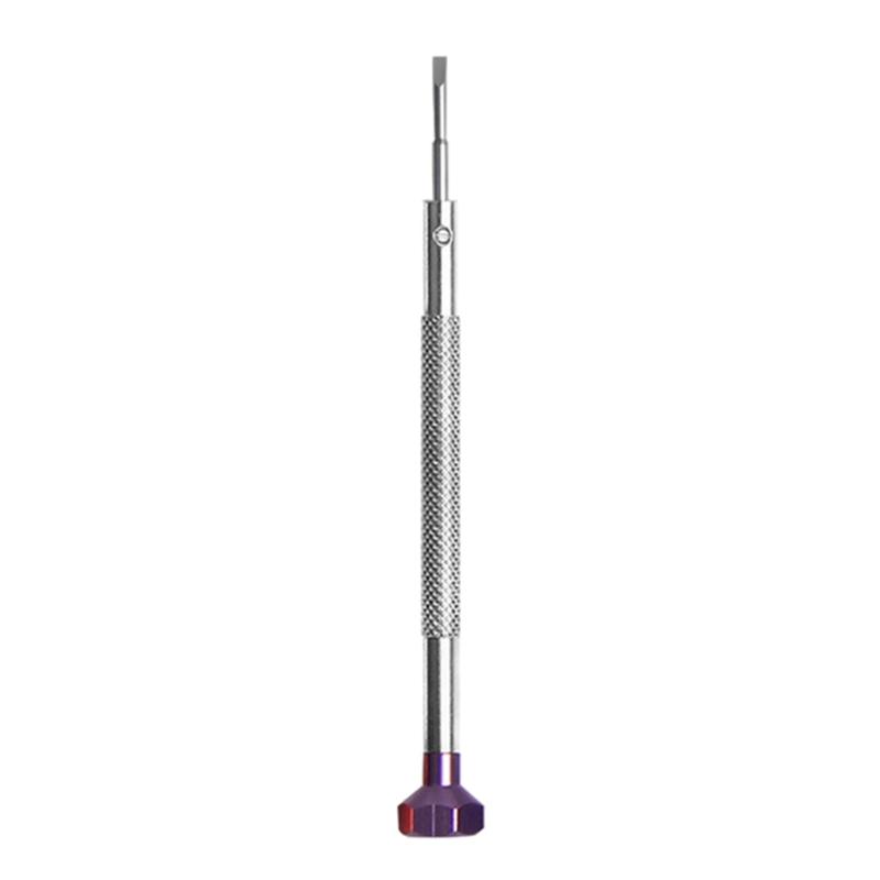 Nonslip Textured Screwdriver Sturdy Tool Steel Head Lightweight Aluminum Shaft Ideal For Clock Repair Projects