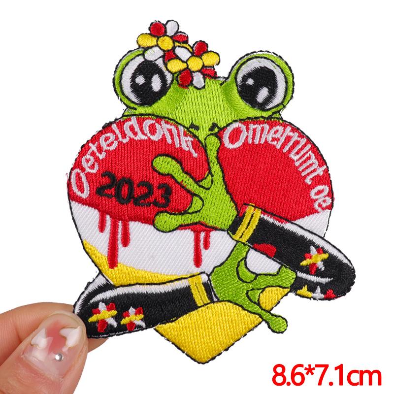 DIY-Aufnäher Niederlande Oeteldonk-Emblem Gestickte Aufnäher für Kleidung Niederländischer Karnevals-Aufnäher Aufbügel-Aufnäher für Kleidung