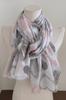 Shawl with Gray and Pink Hearts with Shine - Subtle Elegance 180X90