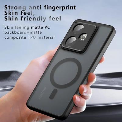 Für Realme GT 7 Magsafe Magnetische Acryl Matte Hülle Für OPPO Realme GT 7 Pro Neo 7 Stoßfest Transparente Hülle Hart Bumper