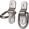 24Pcs Black Silver Galvanized Iron D-Ring Tie Down Anchors With Screws, Two-Hole Cargo Anchor Loops For Van Truck SUV Cabinet Cargo Securing
