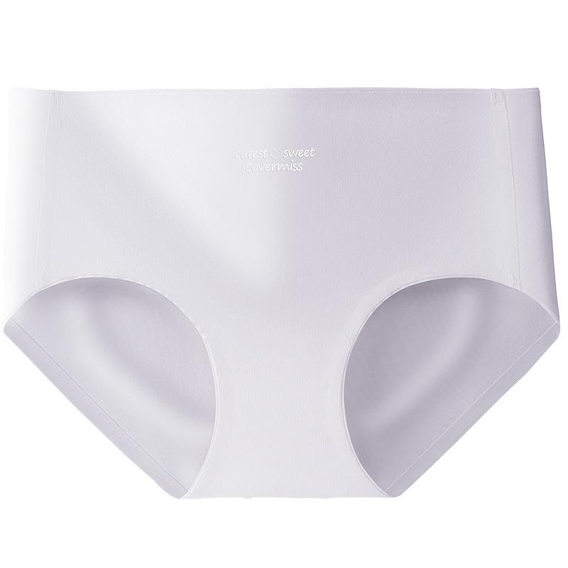 Ladies Spring and Autumn Pure Cotton 10A Antibacterial Extension Crotch No Trace Middle Waist Triangle Briefs