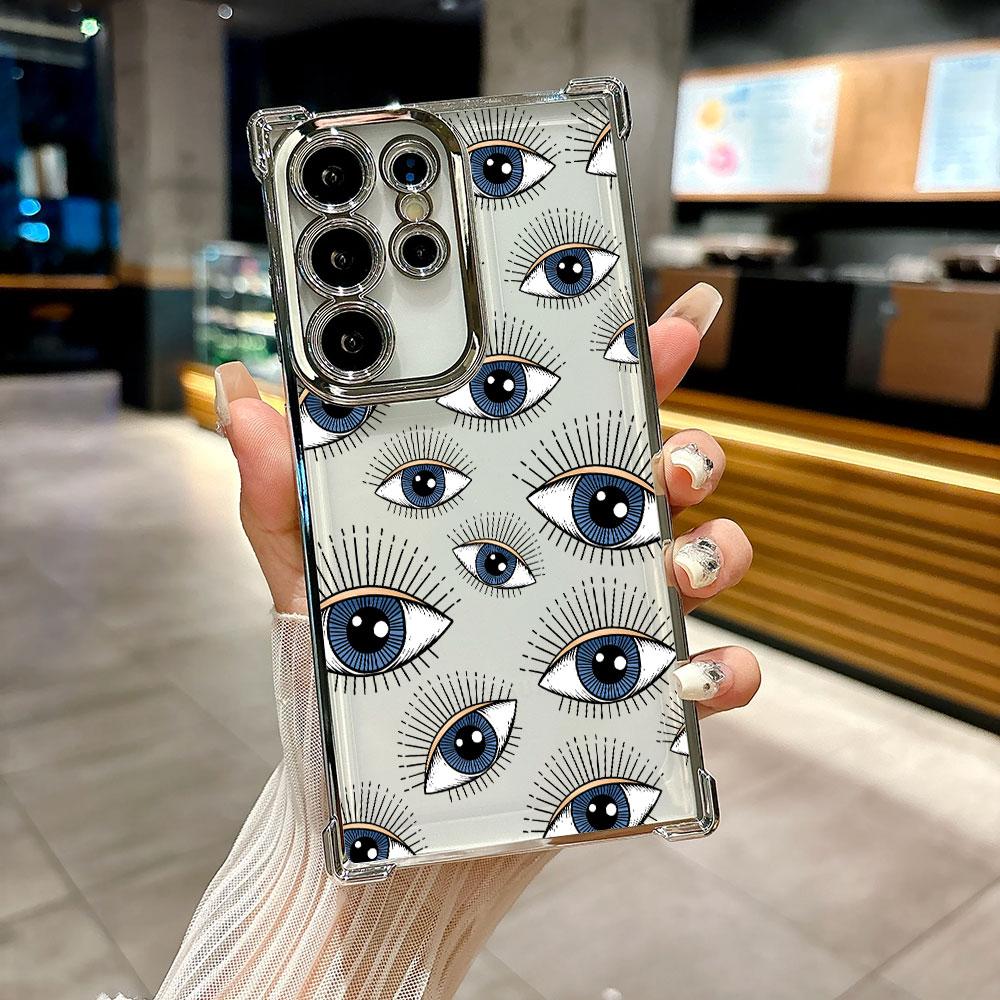 The Evil Eye Blue Eyes Coque For Galaxy S26 Ultra Phone Case For Samsung S26 S25 S24 S23 S21 Ultra S20 FE S25 Plus 5G Soft Cover