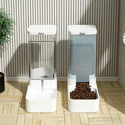 Universal Automatic Feeding and Watering Set for Cats and Dogs1-2Gravity Dual-function Design Pet Water and Food Feeder 2-in-1 D