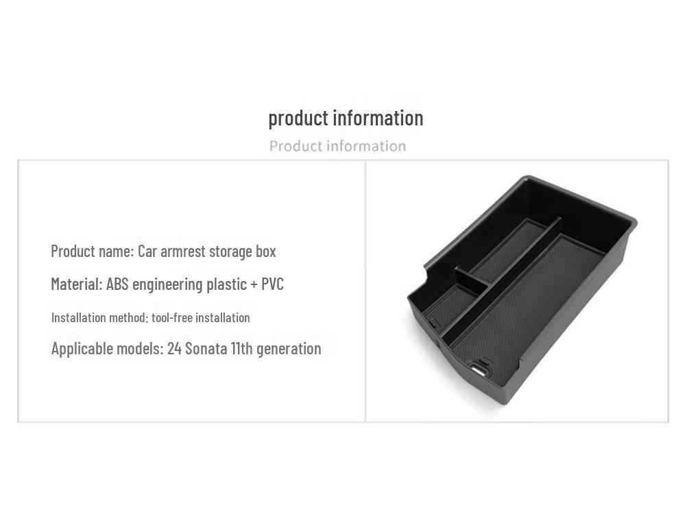 24 Sonata Center Console Armrest Storage Box - Car Interior Accessory