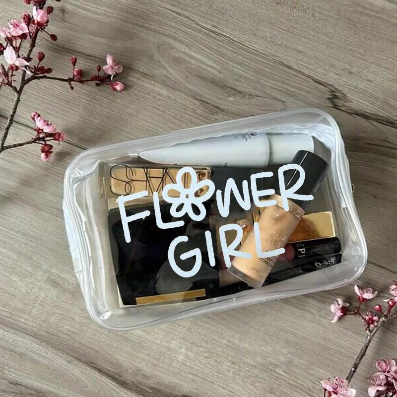 

Косметичка для девочки-цветочницы Свадебный день помолвка девичник выходные бакалавриата поездка с девочками предсвадебный душ невеста подарок для предложения