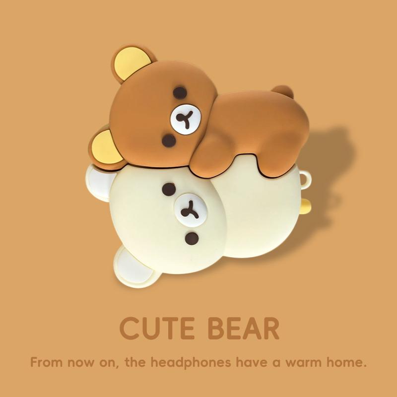 3D Cute Panda Chocolate Cookies Earphone Case for AirPods Pro 3 Silicone Headphone Earbuds Cover for AirPods 4 Case Funda