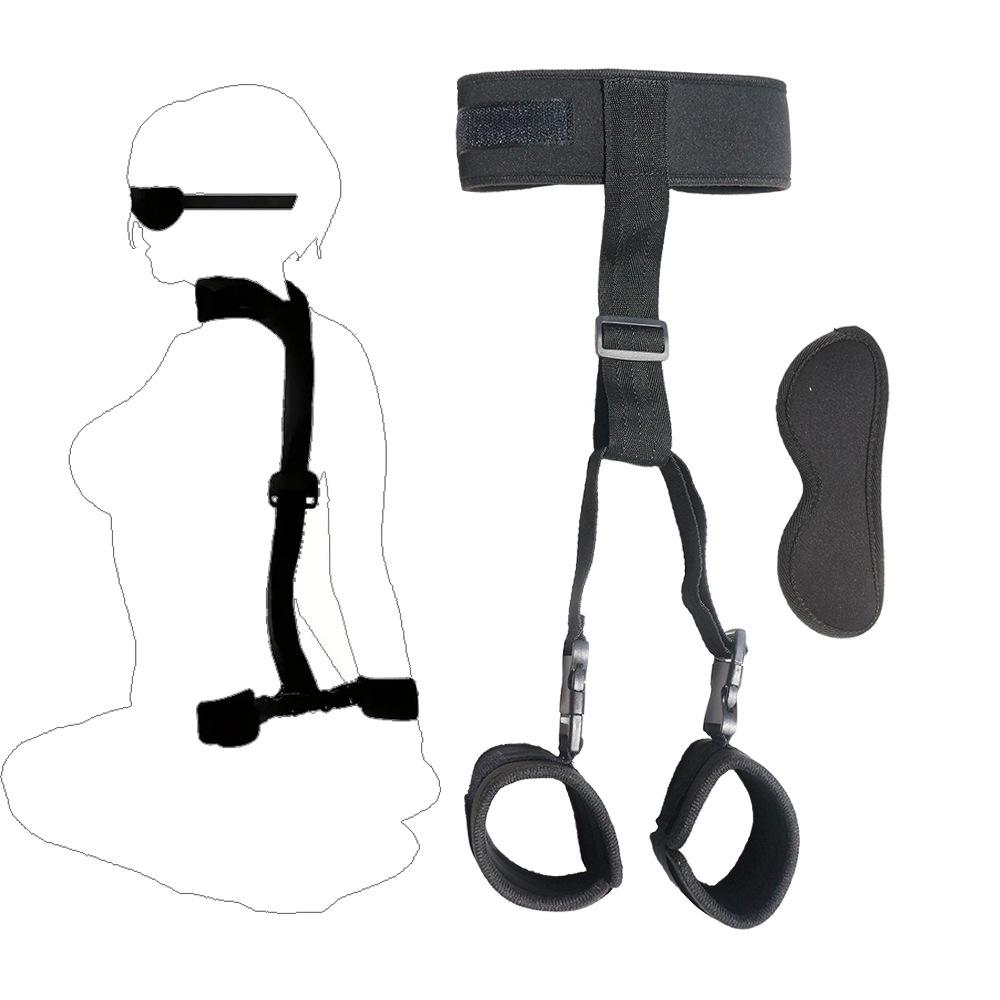Adult Sex Toy Kits Sets for Sexy Games Bondage Mask Set Feather Handcuffs Ankle Cuff Restraints for Couple Sexual Aids