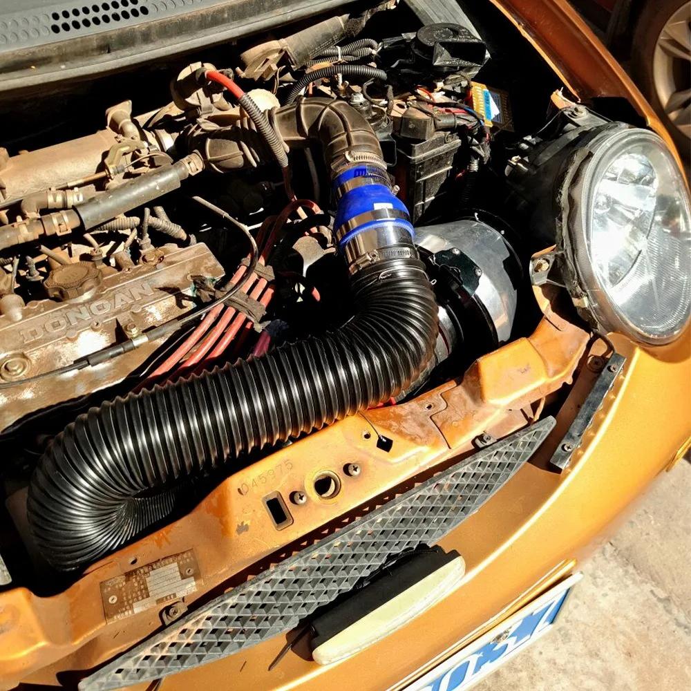 Car Cold Air Intake Tube Kit 2.5inch 3inch Flexible Air Inlet Duct Pipe System 50mm 63mm 76mm Universal  Air Intake Kit