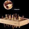 Chess Set - Magnetic Foldable Portable Solid Wood Chess Board - Educational Games for Students and Kids - Christmas Gift