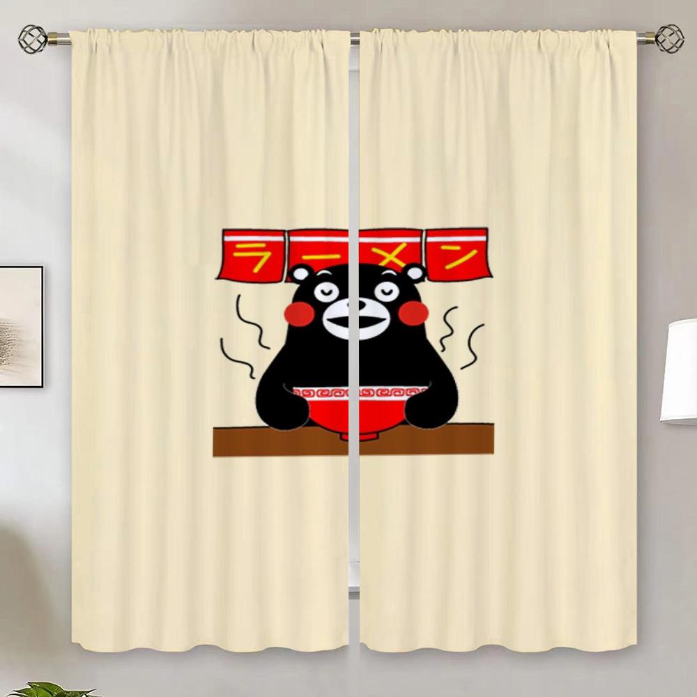 

K-Kumamon Modern Home Decoration Curtains for Living Room 2 Pieces Free Shipping Cover Curtain Tiebacks Ready Curtains Cheap W50xH70cmx2pcs-CL