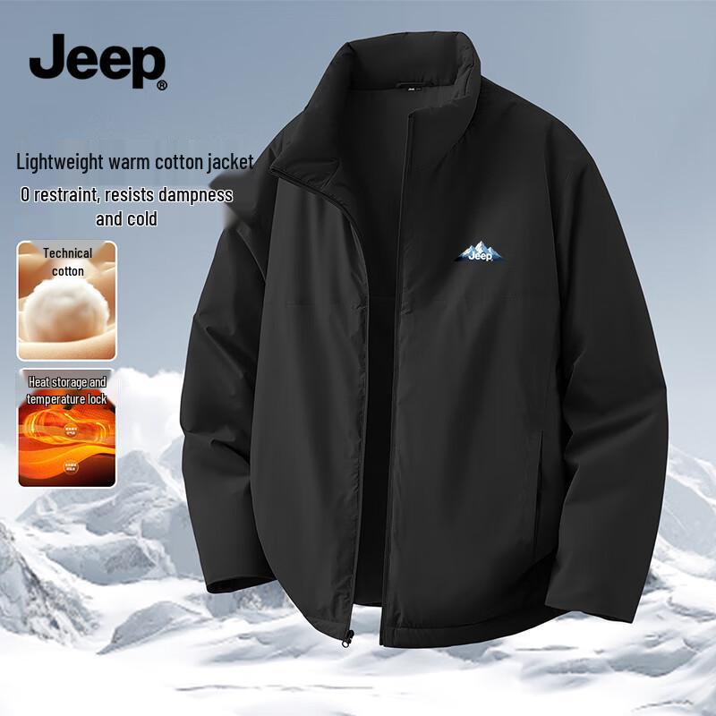 JEEP Men s Winter Stand-Collar Waterproof Padded Jacket XL