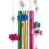 Colorful Metal Wind Chimes Wooden Top Hanging Decor With Flower Beads Wind Chime For Home Garden Patio Terrace Decor Wind Chimes