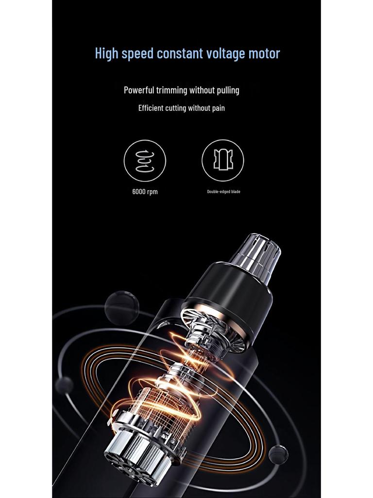 Nose Hair Trimmer for Men - Rechargeable, Water Washable, Portable Grooming Tool for Boys