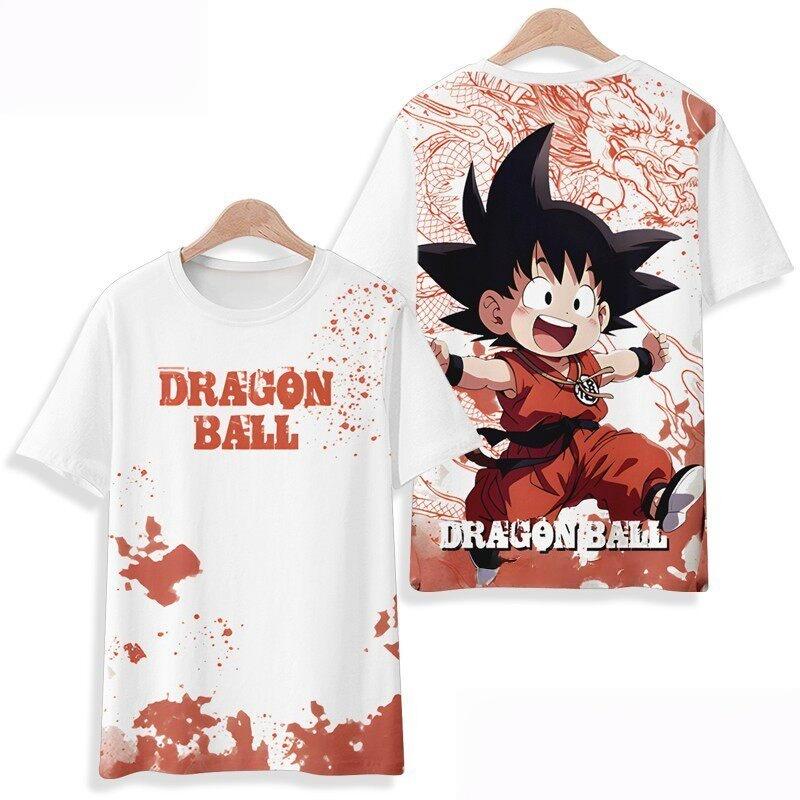 2026 Dragon Ball T-shirt Children's 3D T-shirt Fashion Children's Boy Short Sleeve Round Neck Casual Anime Super Saiya Wukong