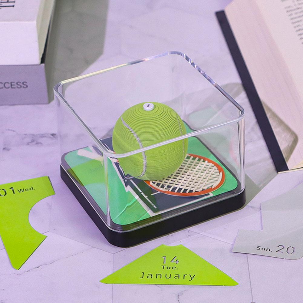 Tennis 3D Notepad Calendar 2025 Memo Pad Paper Art Notes Year's Sticky Sculpture New Gifts Acce C3V0