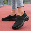 Women's Breathable Slip-On Platform Sneakers  Cushioned Comfort Low-Top Casual Shoes with Non-Slip EVA Sole Cushioned Comfort Sole