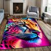 Crystal Velvet + Polka Dot Plastic Base 1 Rainbow Leopard Print Carpet Carpet / Living Room / Office / Living Room