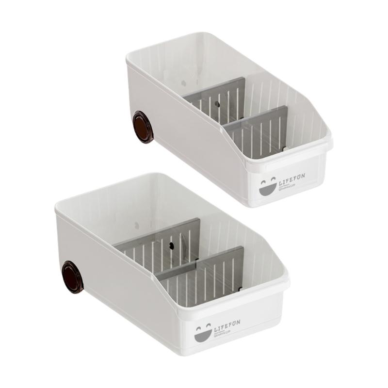 Space Saving Cabinet Organizers With Sliding Wheels Easy Access Drawer Style Storage Box For Small Spaces