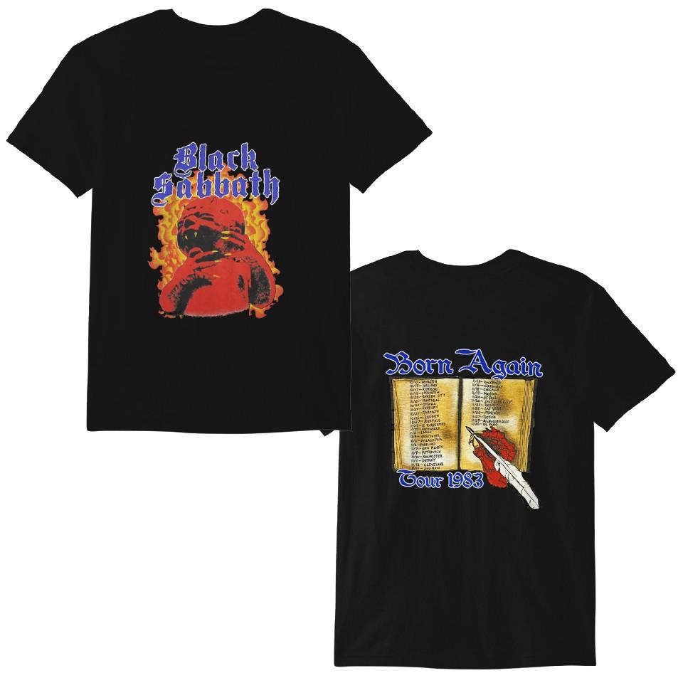 Футболка Black-Sabbath 1983 Born Again Tour Классическая футболка XL