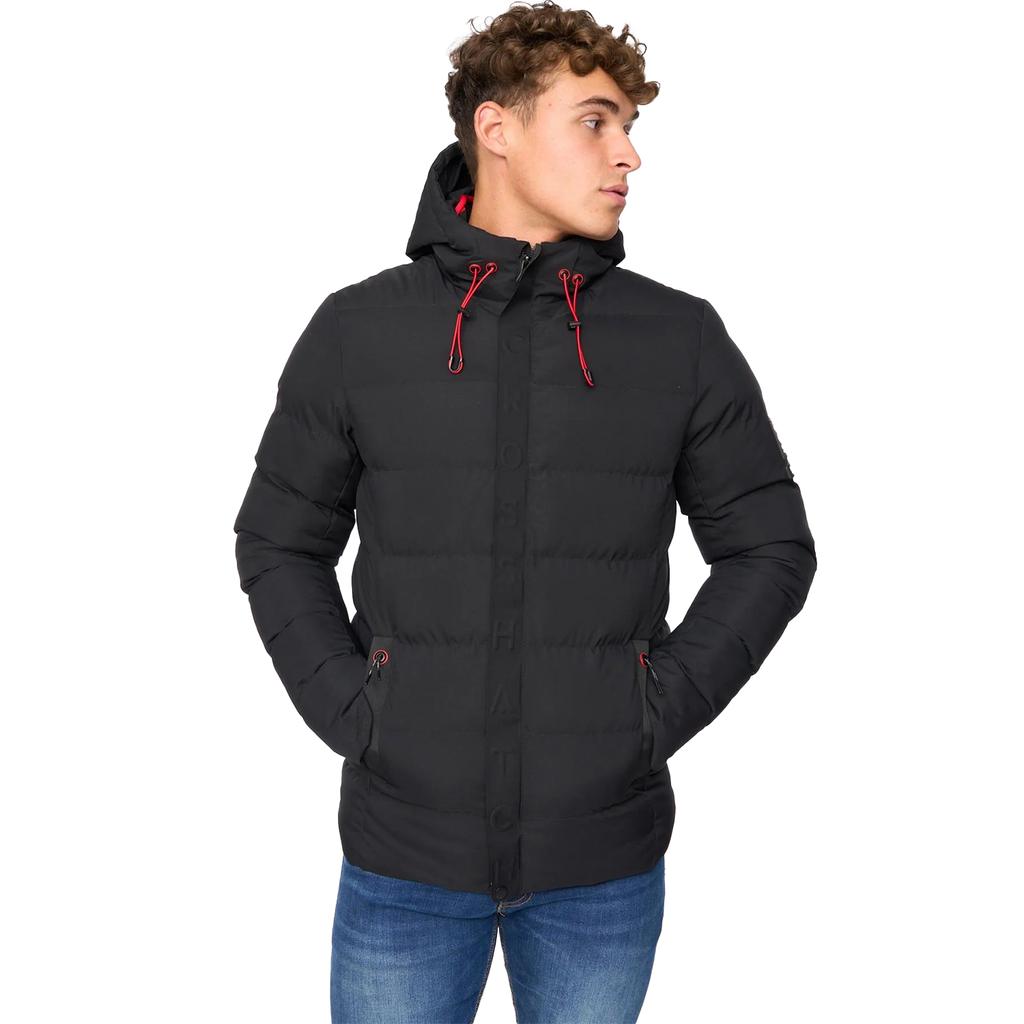 Crosshatch Herren Kampleys Geprägte Wattierte Jacke