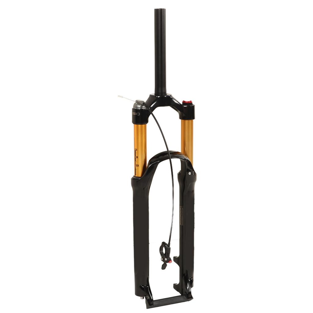 Mountain Bike Front Fork 27.5 Inch Aluminum Alloy Straight Tube Wire Control Shock Absorber Suspension Fork for Cycling