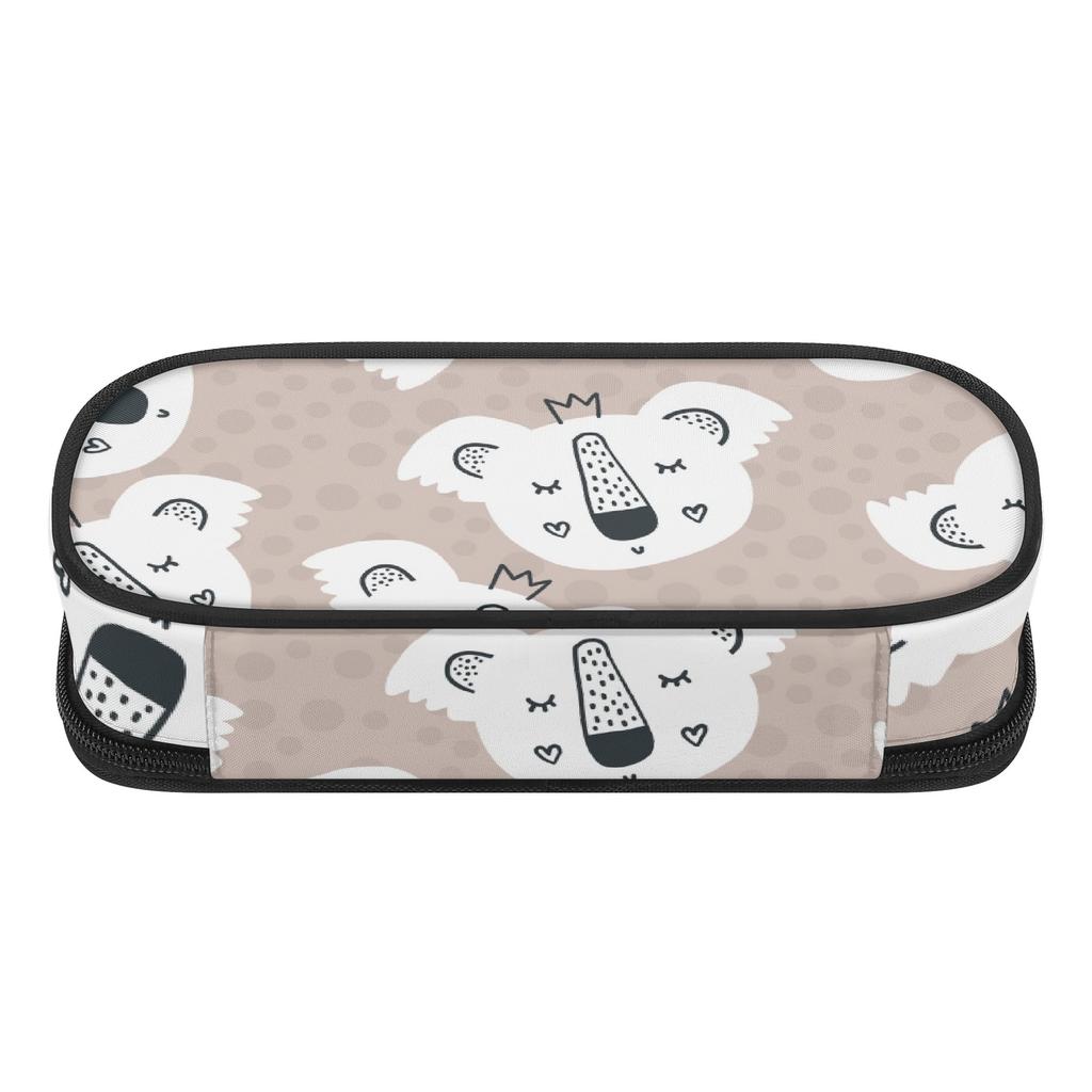 Pencil Case Neat Design High Capacity 300D Polyester Smooth Zipper with Main Compartment Mesh Pocket and Pen Slots for Boys Girls