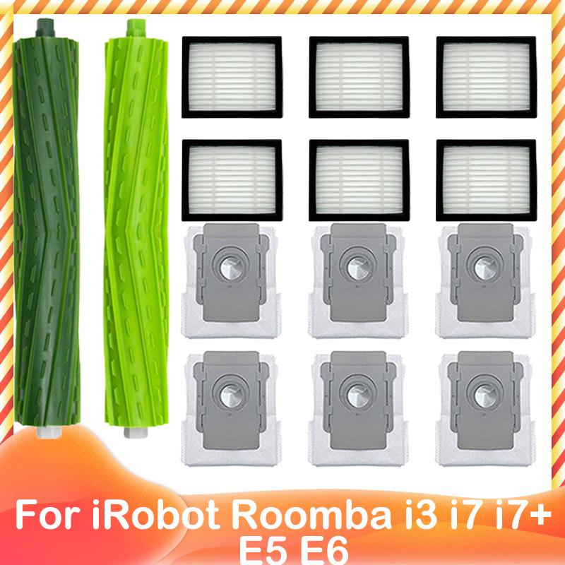 For iRobot Roomba I3 I7 I7+ E5 E6 E7 Robot Vacuum Main Side Brush Roller Hepa Filter Dust Bag Rag Part For Cleaner Replacement