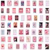 55 Cartoon Pink Tarot Graffiti Stickers - Waterproof DIY Decoration for Guitar & Suitcase