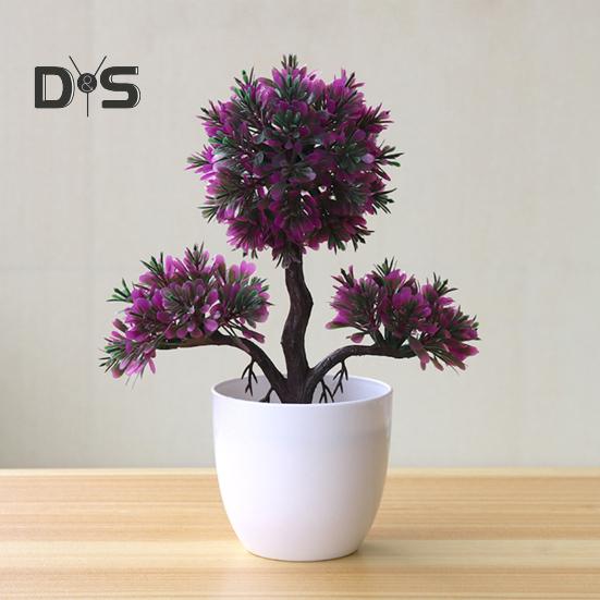 Bonsai Artificial Simulat Birou Decor Plastic Oaspeți Salutare Pin Plantă în ghiveci