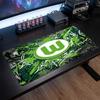 VfL Wolfsburg FC Themenmuster Mauspads, Fußball Logo Design XXL Gaming Schreibtischmatte Rutschfeste Computer-Mauspad