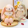 Plush Bunny Toy With Floral Dress For Kids Gift And Collectors
