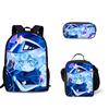 Biscuit Game Student Backpack Three Piece Set Shadow Milk Cookie Peripheral Children's Backpack Meal Bag Pencil Case Set