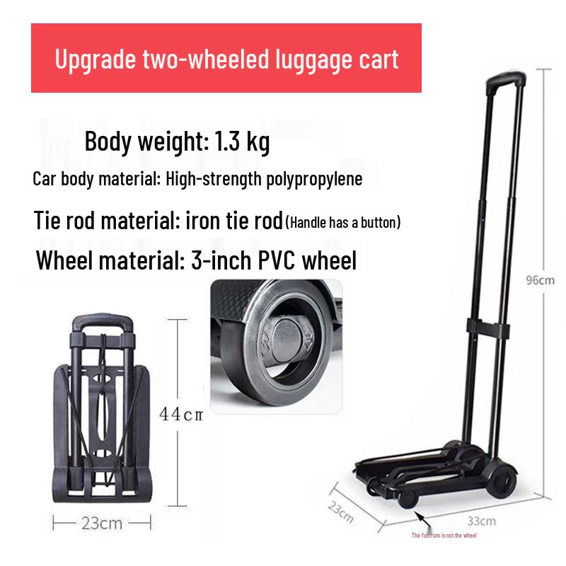 Compact Folding Handcart: Lightweight Portable Luggage and Grocery Cart